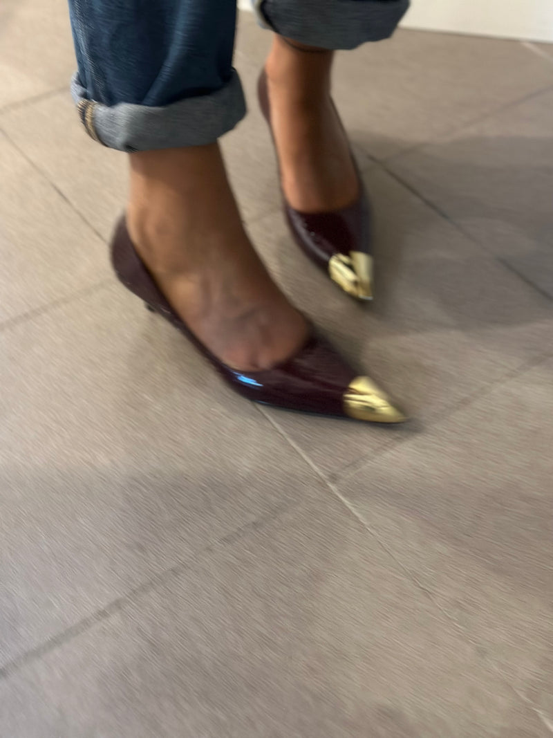 Décolleté pitonato bordeaux werner