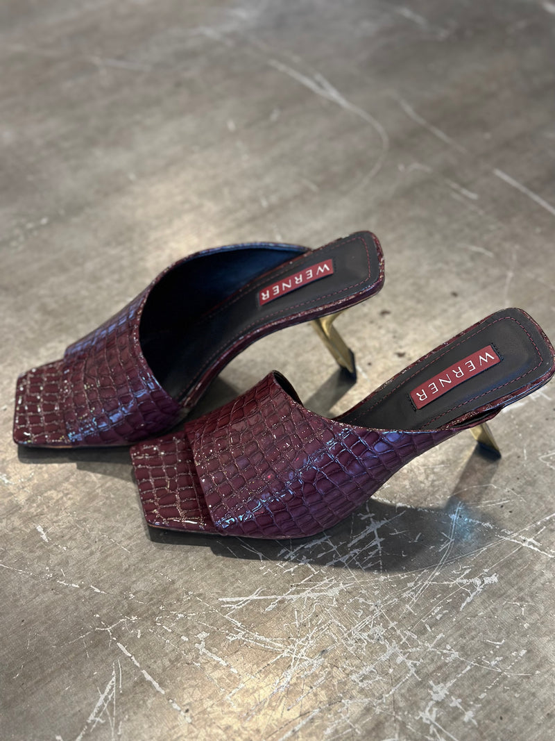 Sandalo mules pitonato werner