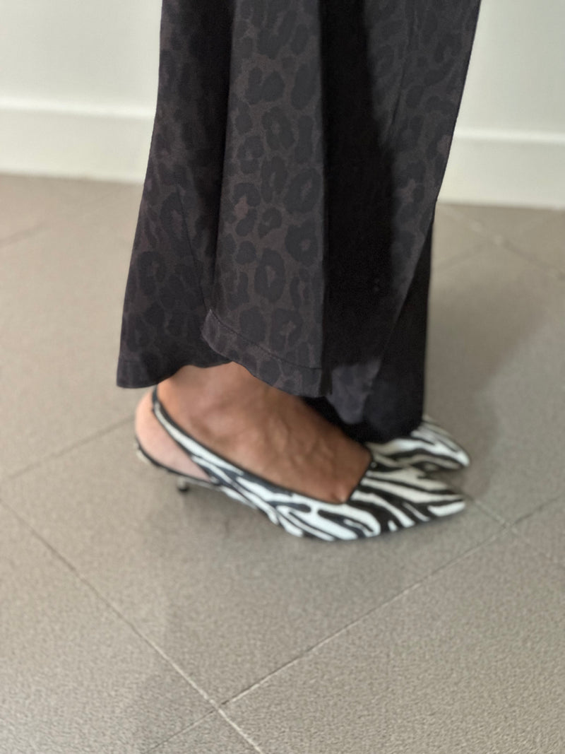 Slingback animalier carrano