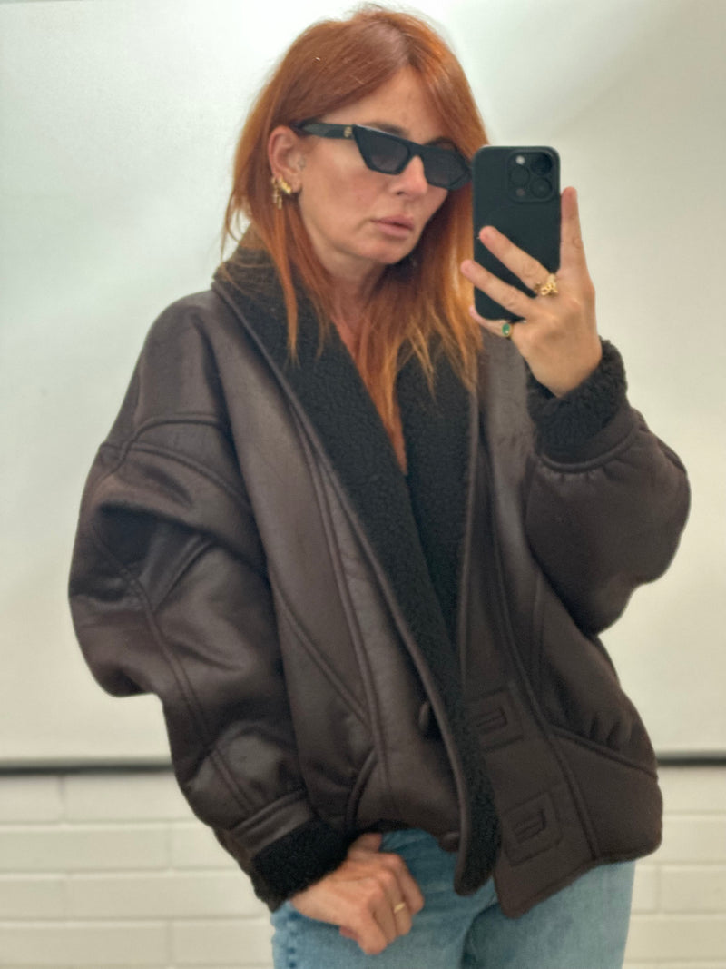 Eco-montone the classic shearling crop nineminutes