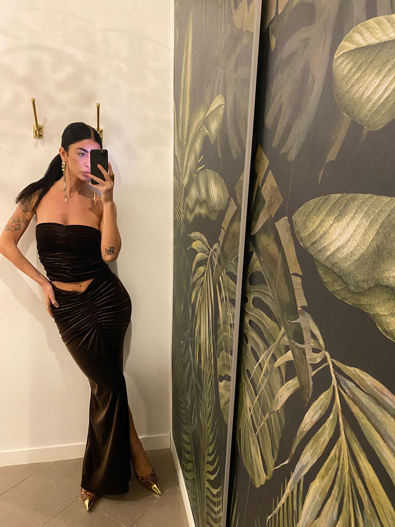 Gonna tubino in velluto so allure