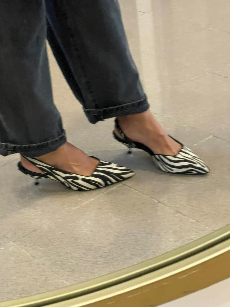 Slingback animalier carrano