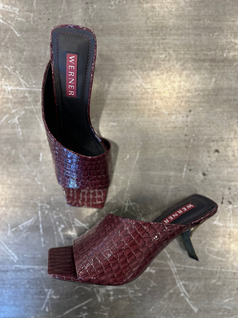 Sandalo mules pitonato werner