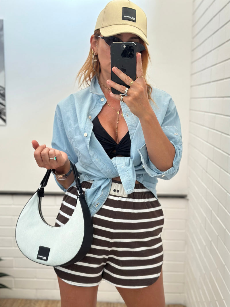 Borsa mezzaluna karl lagerfeld