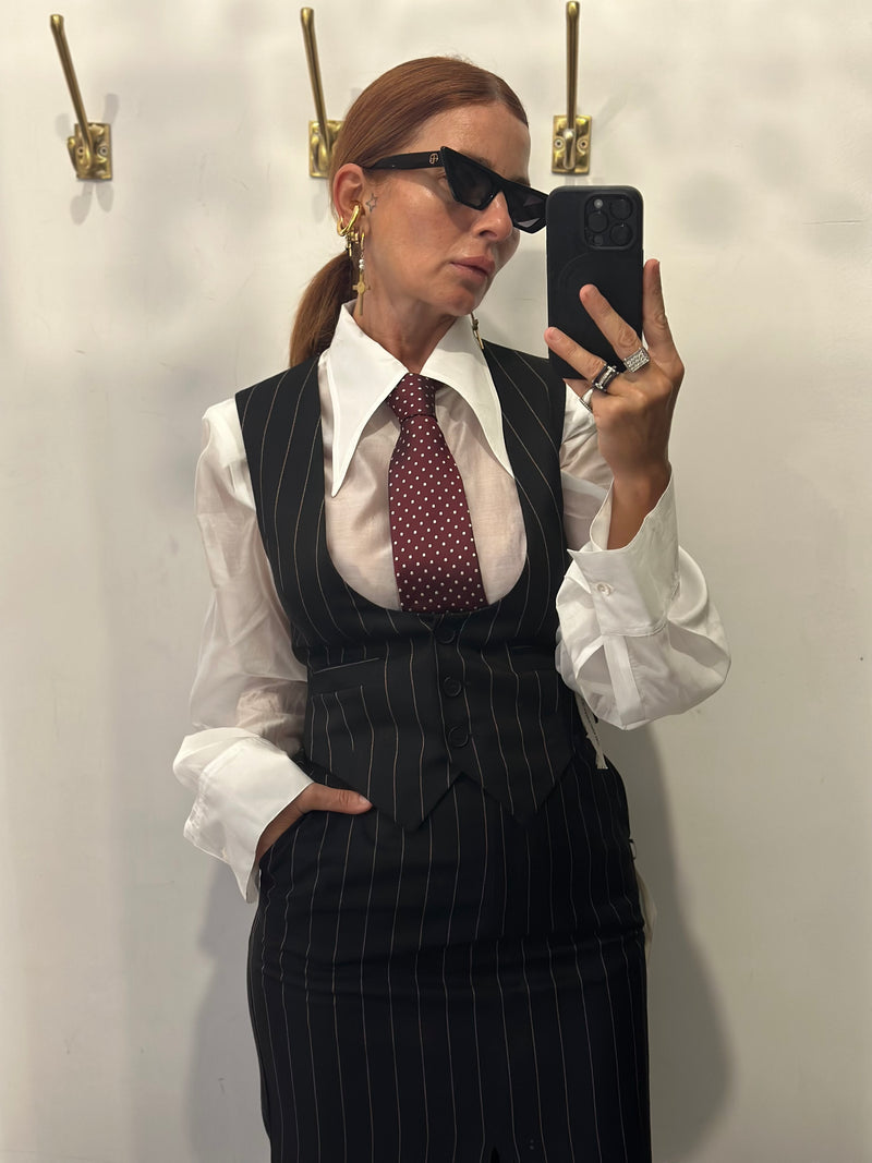 Gilet agata gessato mar de margaritas
