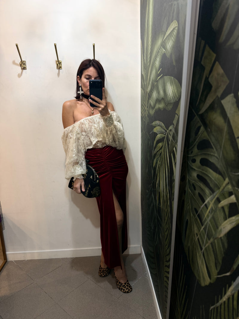 Gonna tubino in velluto so allure