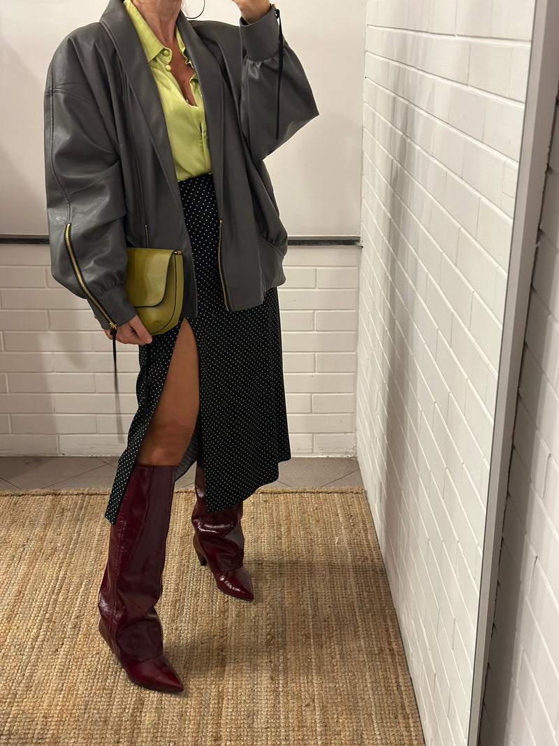 Stivali a tubo bordeaux alchimia