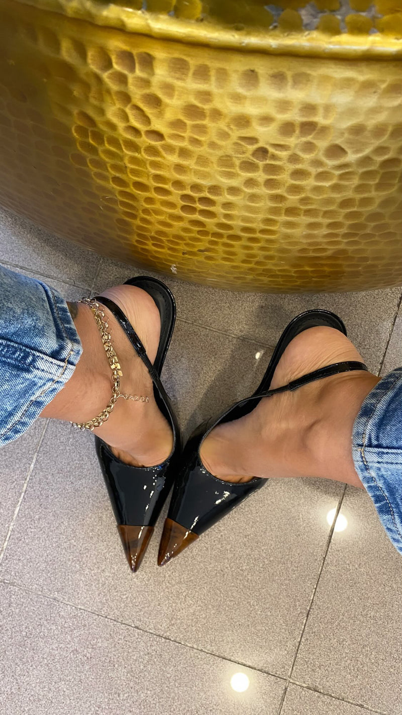 Slingback vernice werner