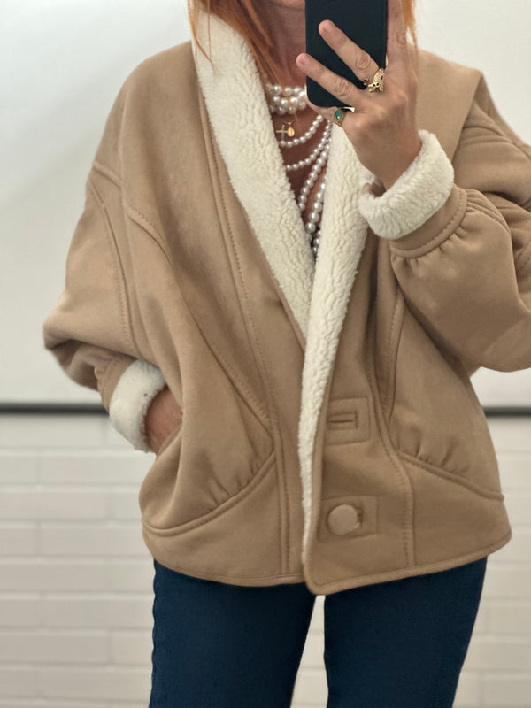 Eco-montone the classic shearling crop nineminutes
