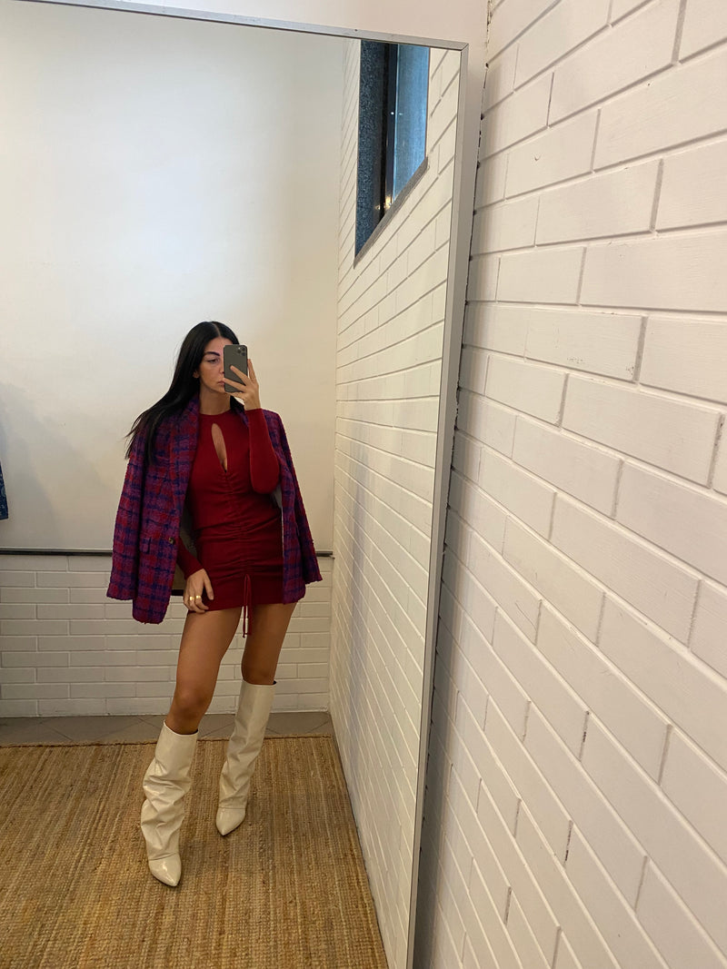 Abito in maglia con coulisse akep