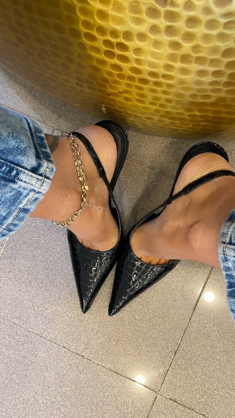 Slingback pitonato werner