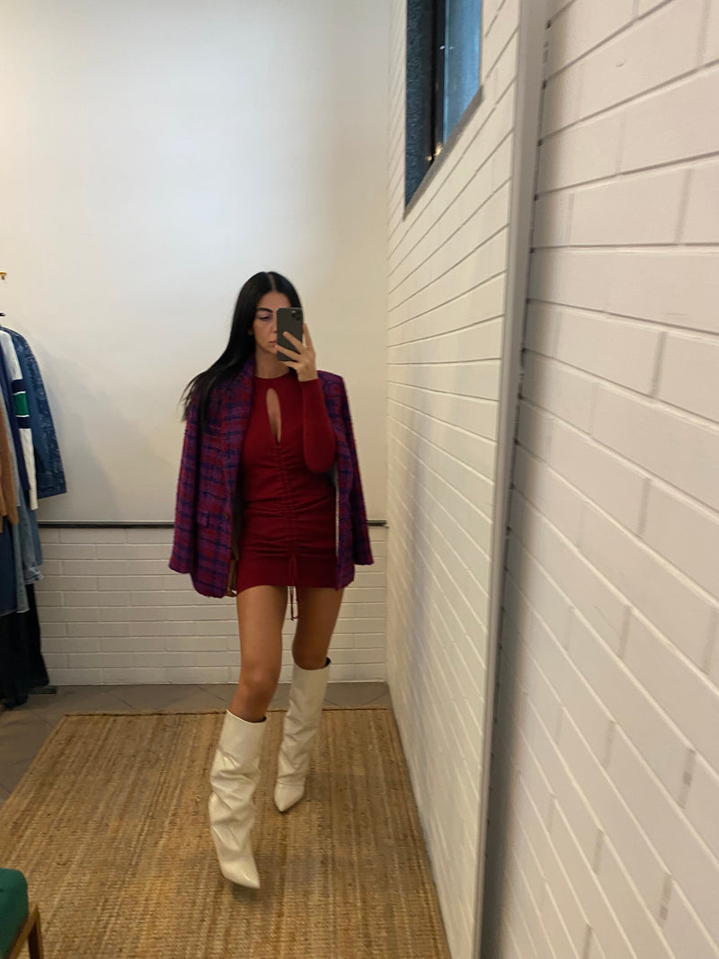 Abito in maglia con coulisse akep