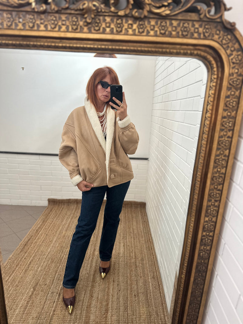 Eco-montone the classic shearling crop nineminutes