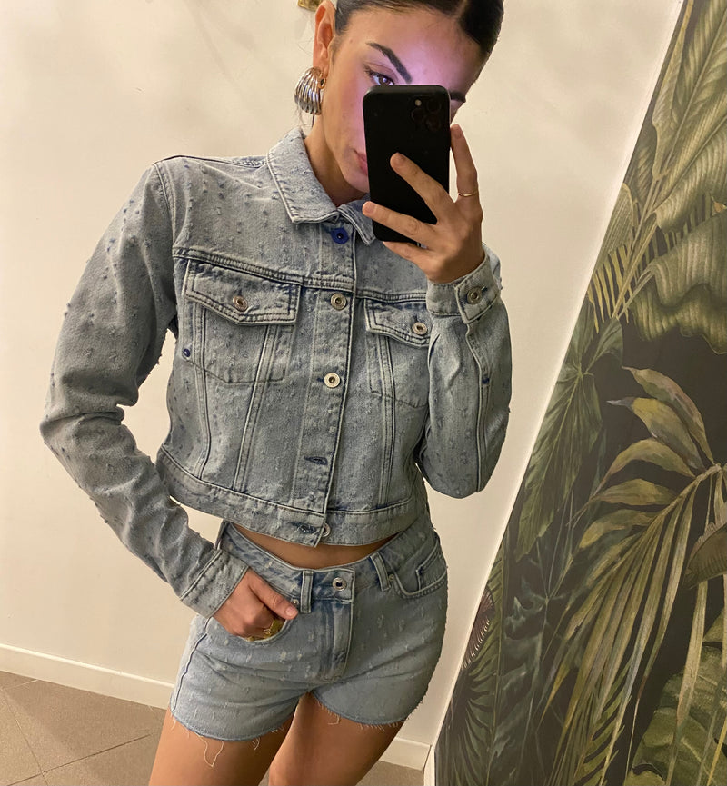 Short di jeans bouclé karl lagerfeld