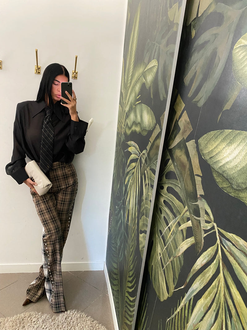 Pantaloni check akep