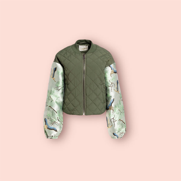 Bomber heritage con maniche a contrasto weili Zheng