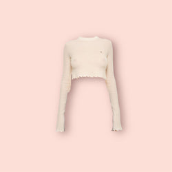 Maglia cropped ella round neck cycle