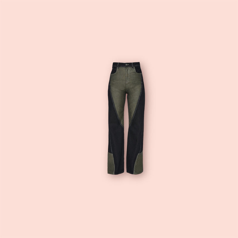 Pantaloni denim bicolore bsb