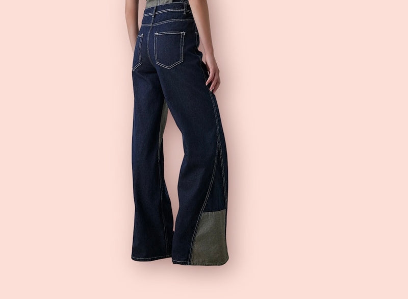 Pantaloni denim bicolore bsb