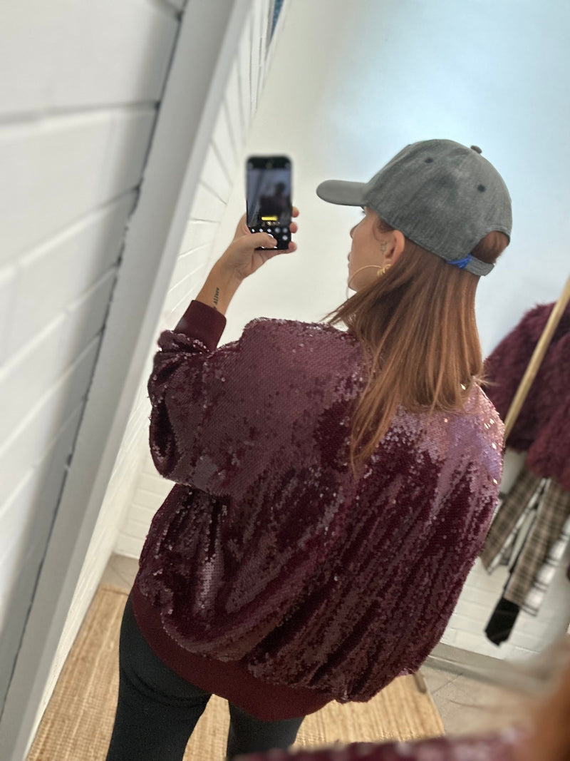 Bomber paillettes akep