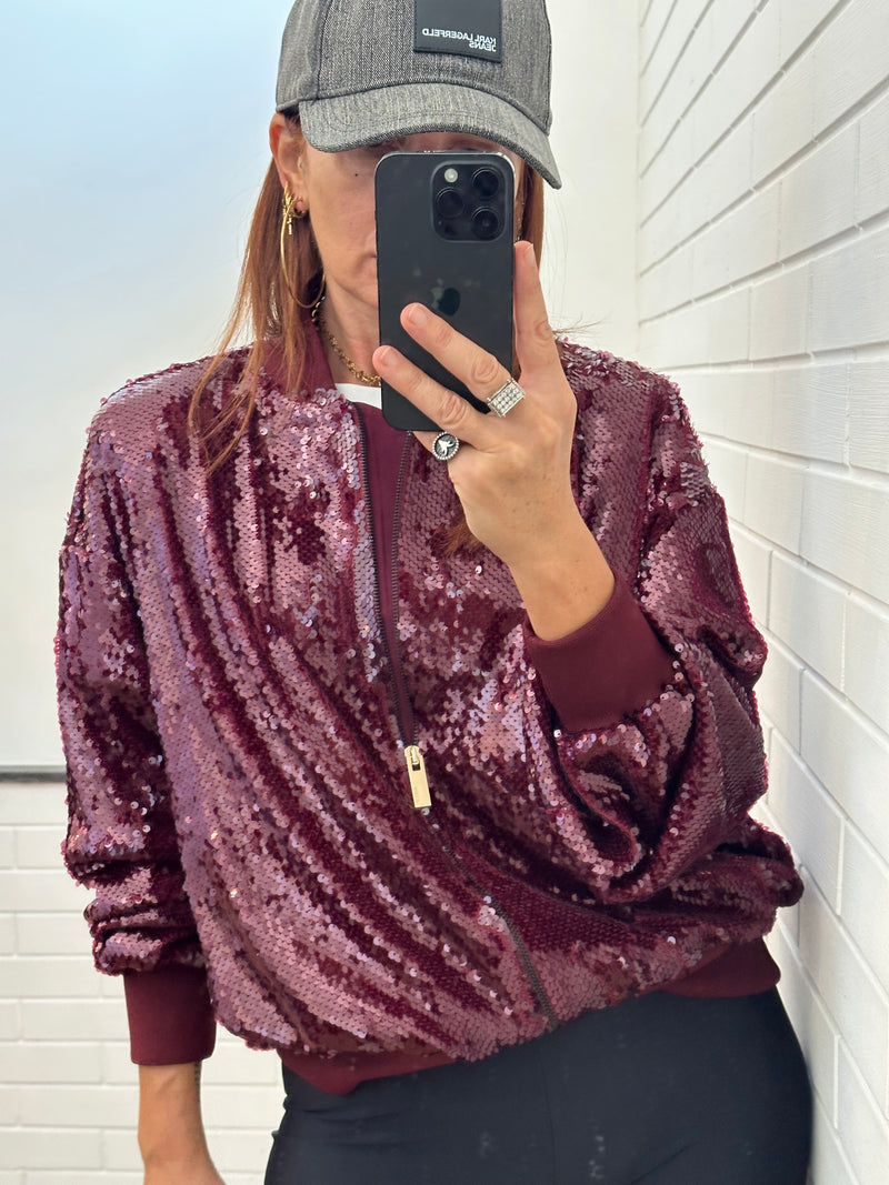 Bomber paillettes akep