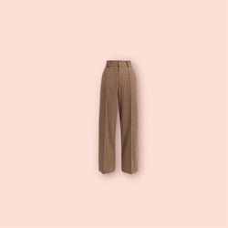 Pantalone wide leg in panno spigato Weili Zheng