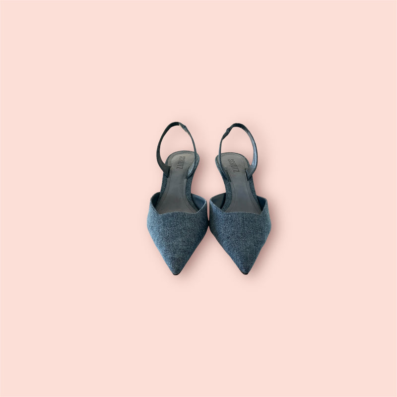 Slingback jeans schutz blue