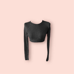 Maglia crop in pizzo kostumn