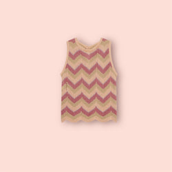 Top tricolore jacquard nekene
