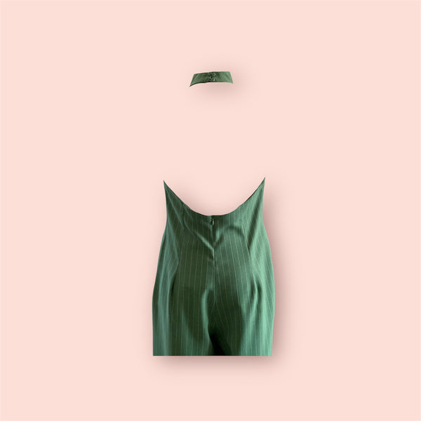 Jumpsuit verde gessato Bohemian Vi