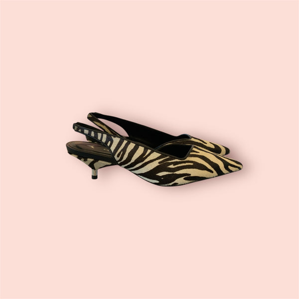 Slingback animalier carrano