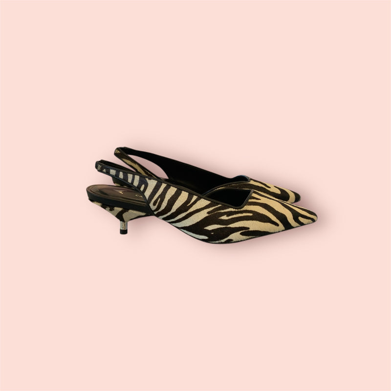 Slingback animalier carrano