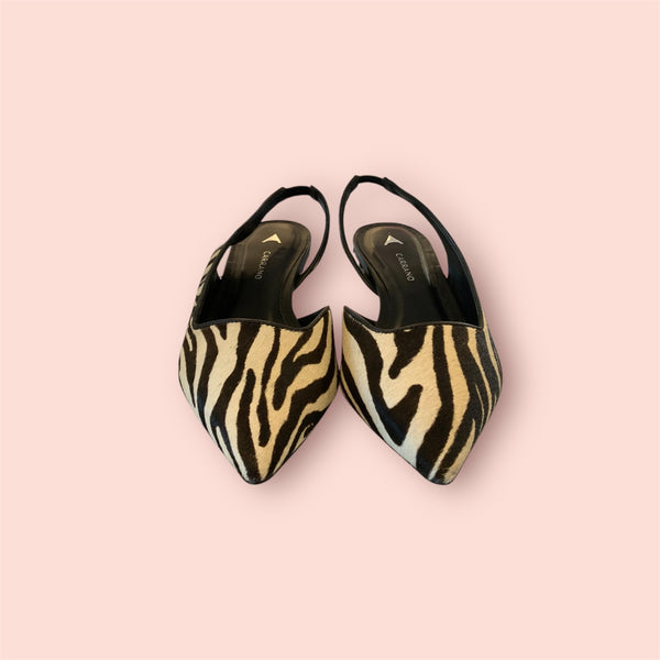 Slingback animalier carrano