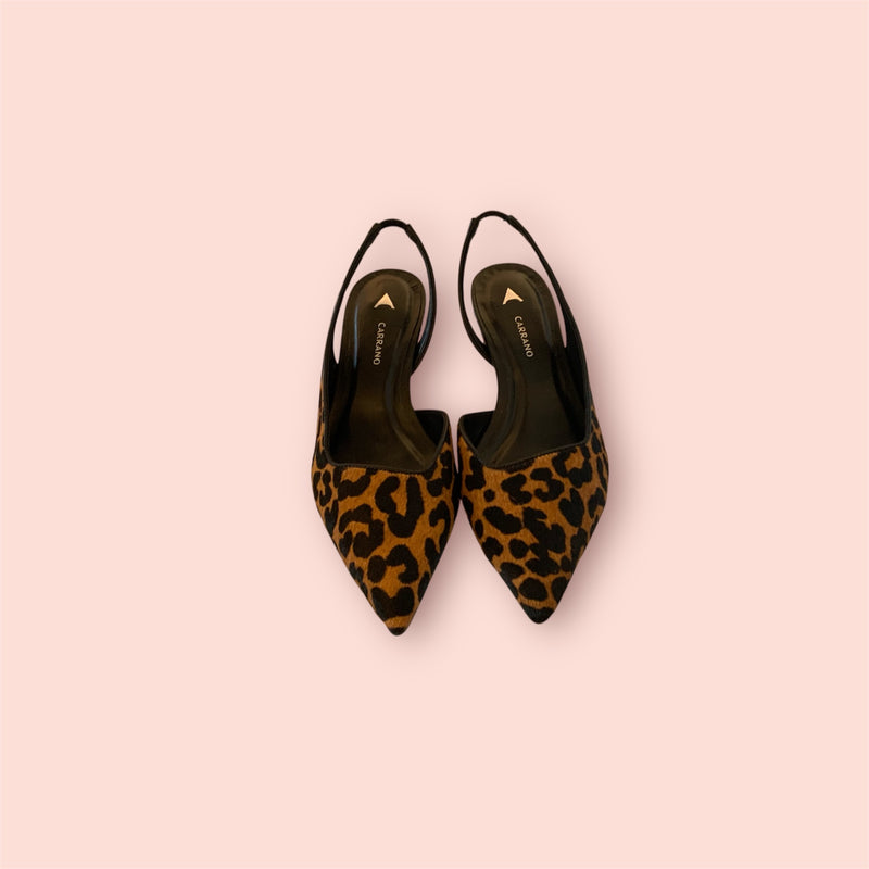 Slingback animalier carrano