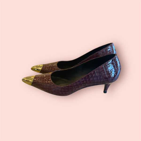 Décolleté pitonato bordeaux werner