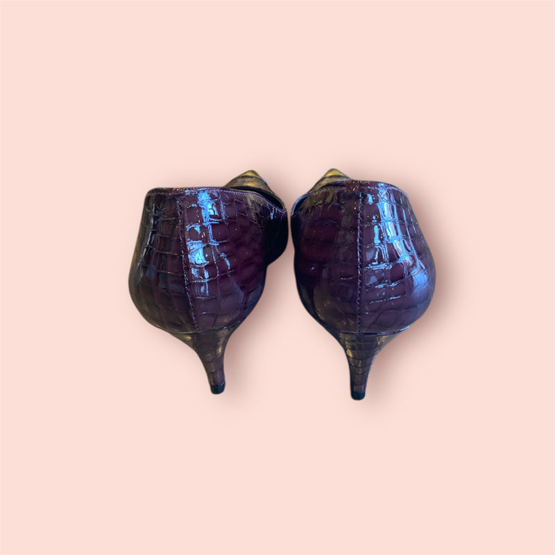 Décolleté pitonato bordeaux werner