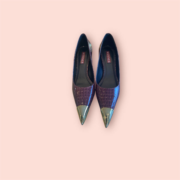 Décolleté pitonato bordeaux werner