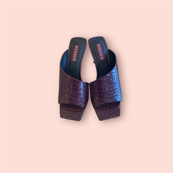 Sandalo mules pitonato werner