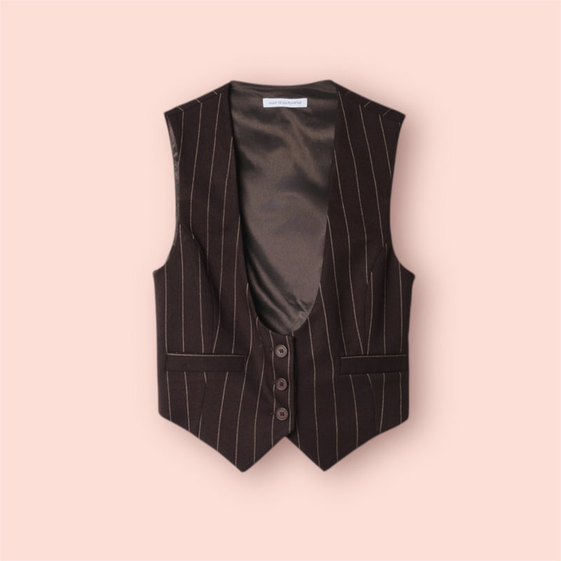 Gilet agata gessato mar de margaritas