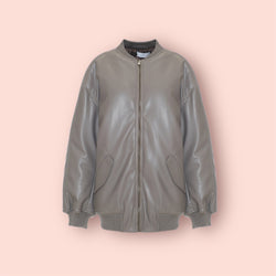 Bomber in ecopelle so allure