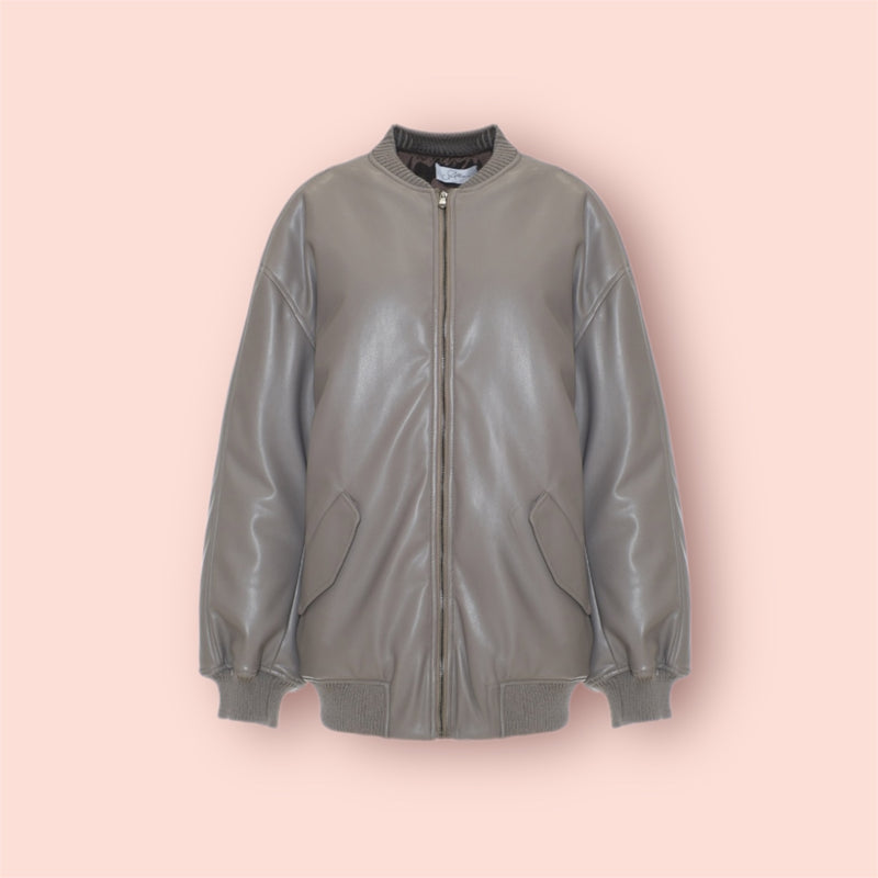 Bomber in ecopelle so allure