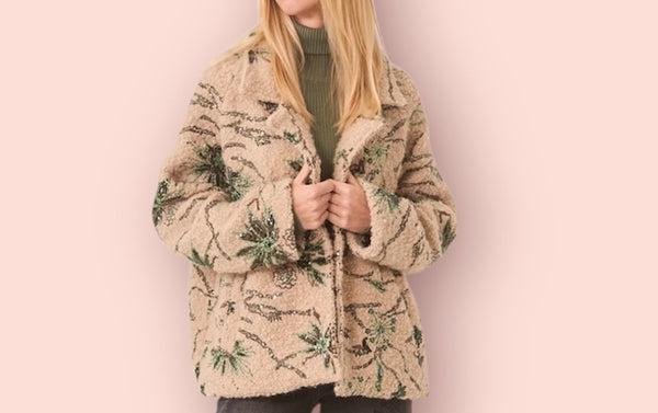 Cappotto corto con ricami nekane