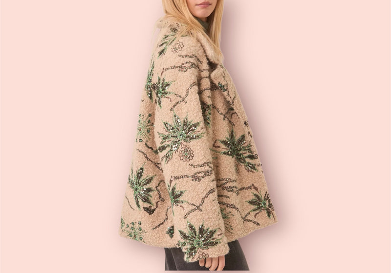 Cappotto corto con ricami nekane