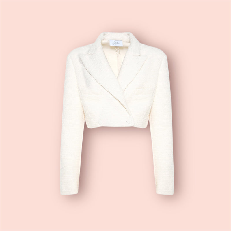 Giacca cropped bouclé so allure